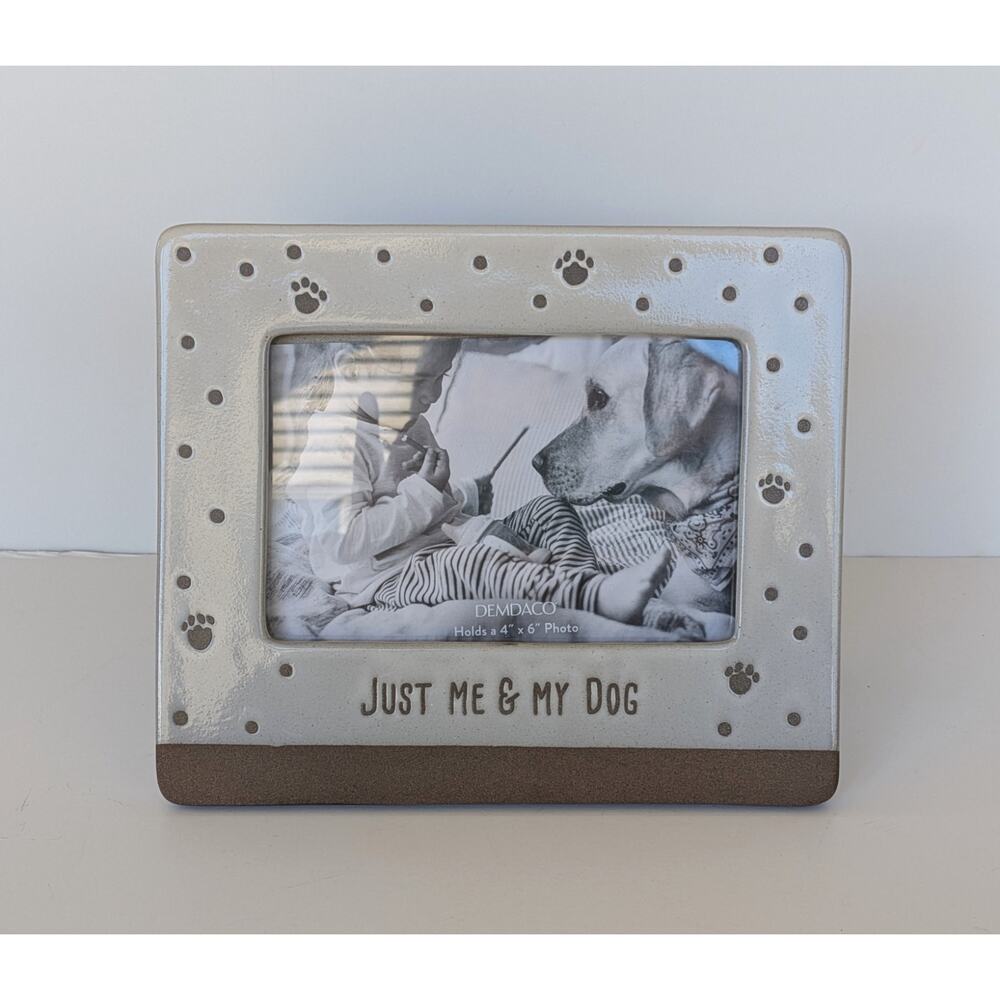 Just Me & My Dog Photo Picture Frame for a 4x6 Inch Image - Demdaco Brand